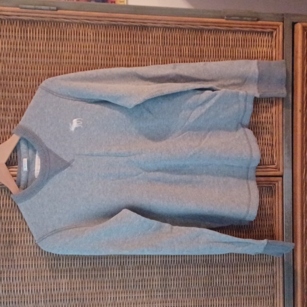 Abercrombie and Fitch Men’s Long Sleeve Grey Shirt Medium Muscle Y2K